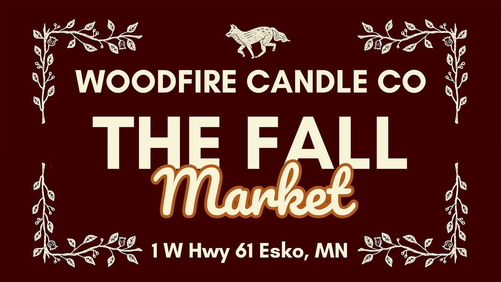 Woodfire Candle Co. Fall Market Sept 19th